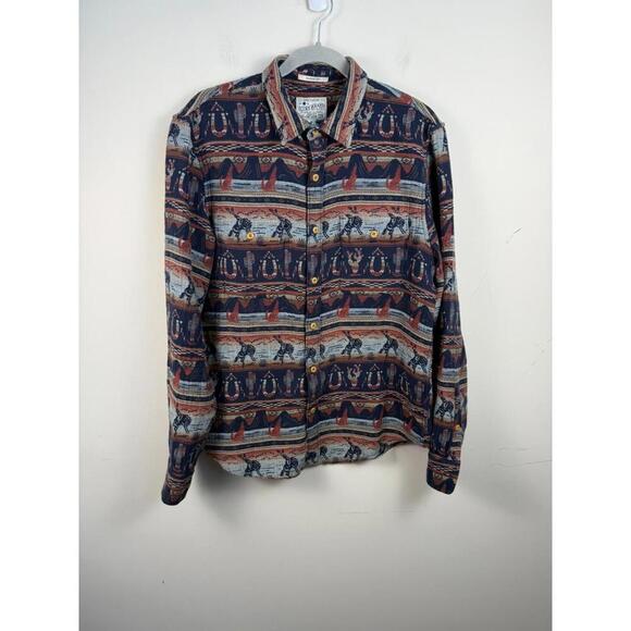 Lucky Brand Other - Lucky Brand Men’s Gallup Western Cowboy Print Jacquard Button Overshirt Shirt